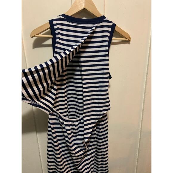 J. Crew navy blue and white striped dress. maxi NWT size XS nautical - Picture 8 of 9